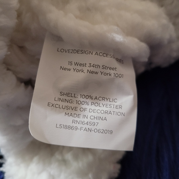 NEW Toddler Love2Design Hat Mittens Set L2D blue multi - Picture 4 of 8